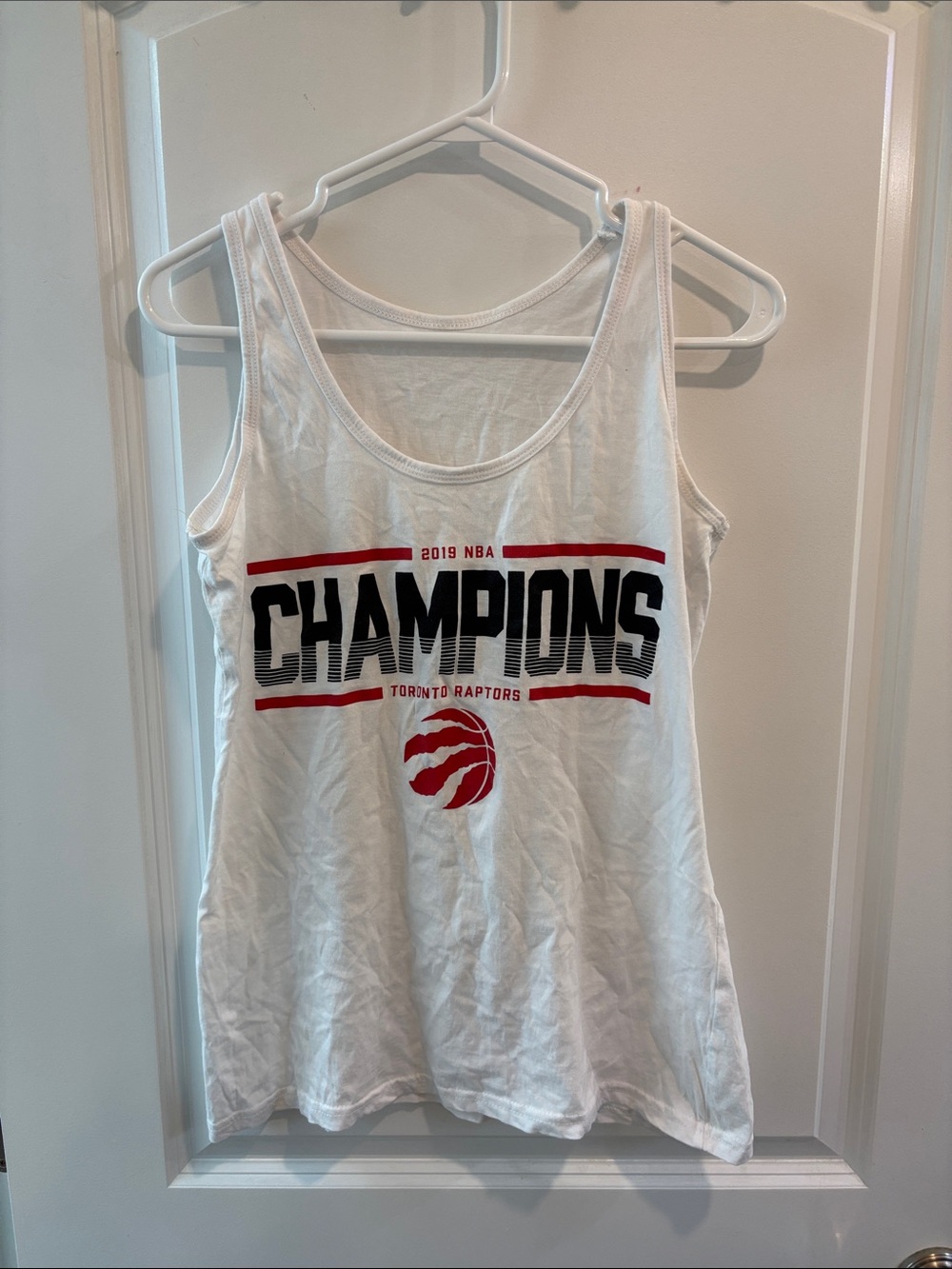 Toronto Raptors 2019 Champions Women's White Tank Top